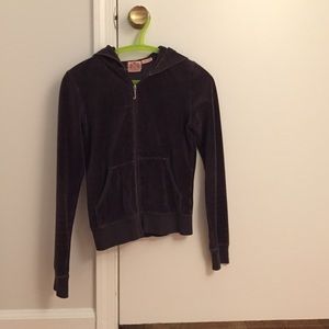 Juicy Couture velvet zip up hoodie