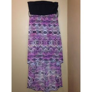 Tribal Print High Low Dress