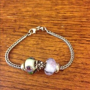 Silver trollbead bracelet