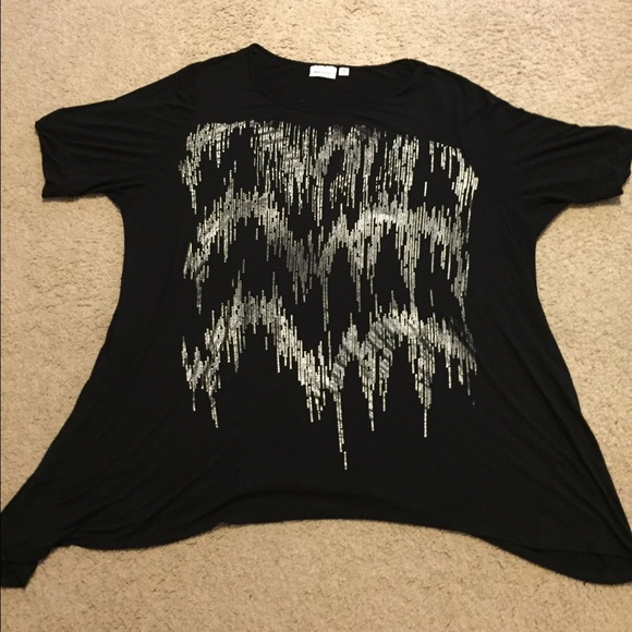 Black and silver cotton shirt. 30/32