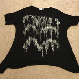 Black and silver cotton shirt. 30/32