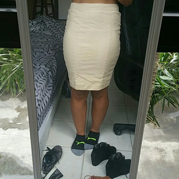 Ann Taylor Khaki Pencil Skirt