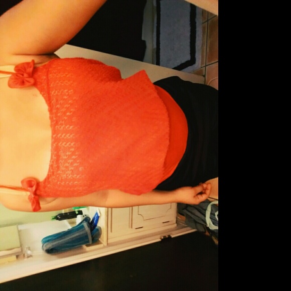 Cute bow coral top - Picture 1 of 1