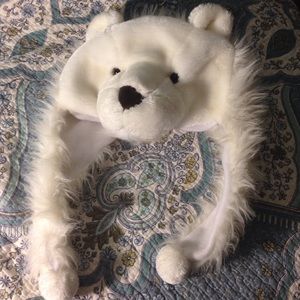 White dog hat