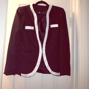 Black and white blazer
