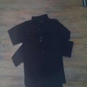 2 black dry fit polos