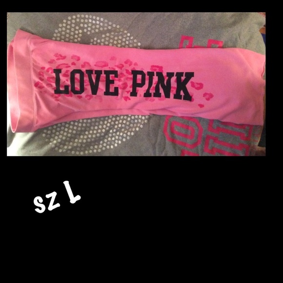 VS PINK HTF pink cheetah leopard set sz L - Picture 2 of 3