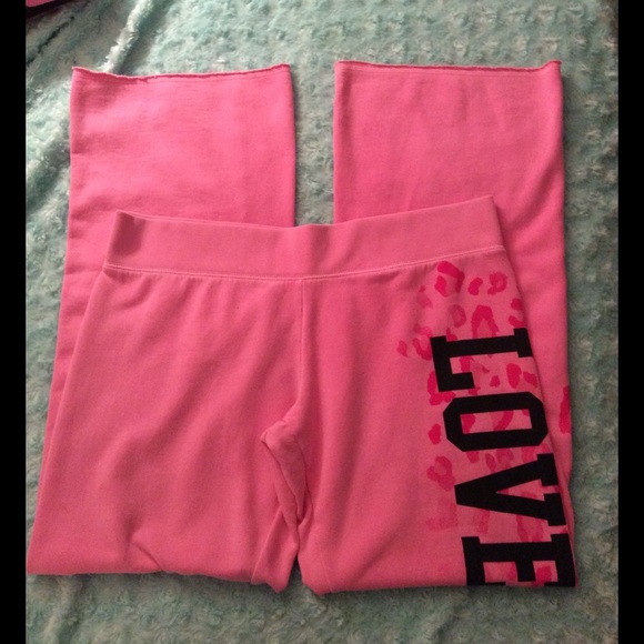 VS PINK HTF pink cheetah leopard set sz L - Picture 3 of 3