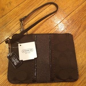 Coach Mahogany Wristlet