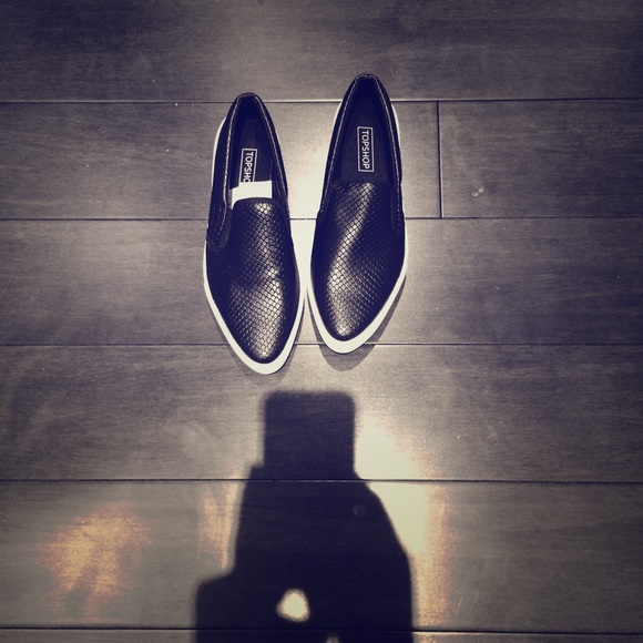 Snakeskin Black Slip-Ons