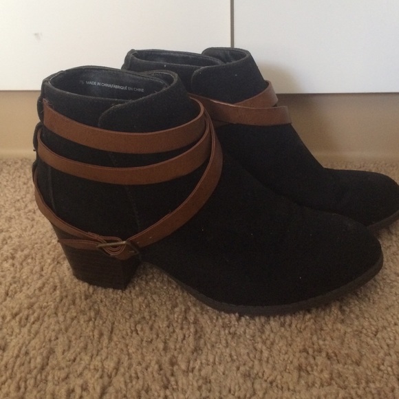 Black ankle boots