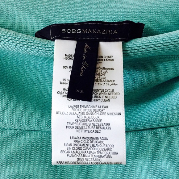 BCBGMAXAZRIA Lt. Aqua Simone Textured Power Skirt - Picture 2 of 4