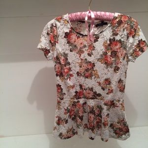 Floral Lace Peplum
