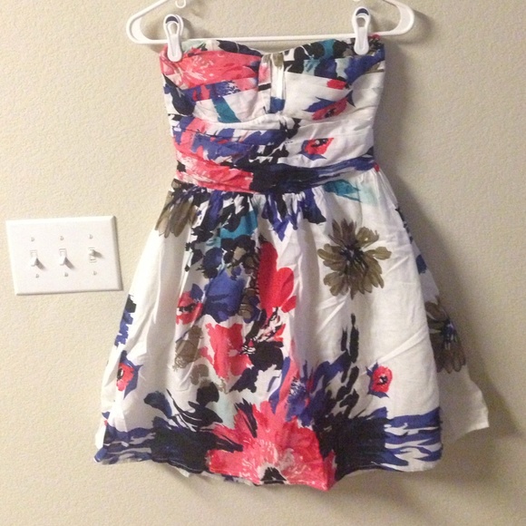 Floral Strapless Dress