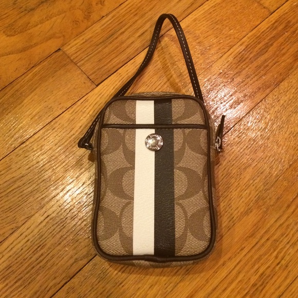 Coach Brown Leather Camera Case