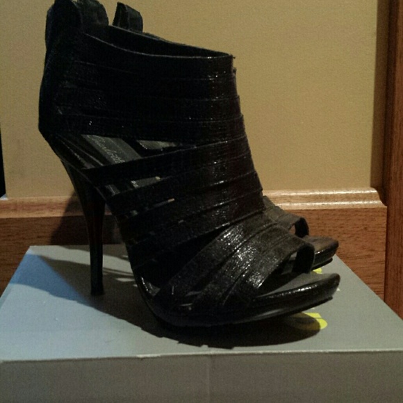 Charlotte Russe Caged Open Toe Bootie