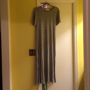 J. Jill maxi striped grey & white dress -- M