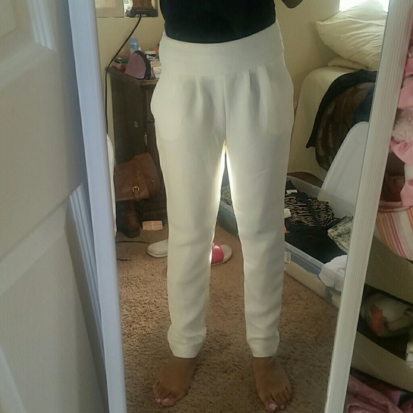 White slack pants