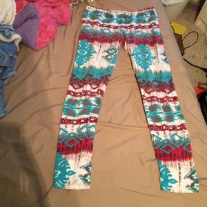 Tribal Print Leggings Charlotte Russe L