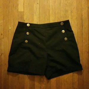 Trendy Black High Waisted Shorts