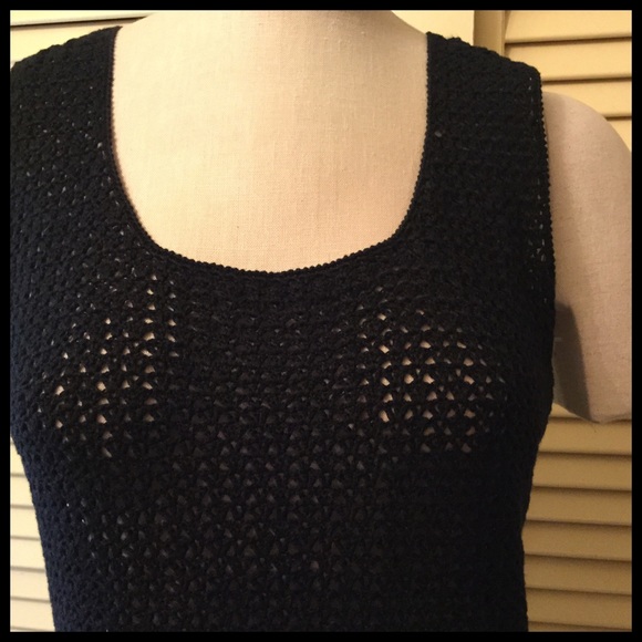 Black Crochet Top - Picture 1 of 3