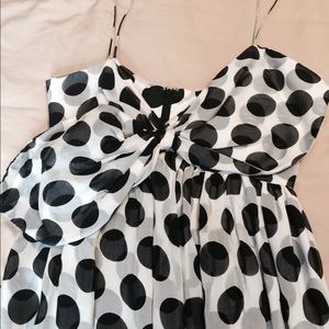 Milly Polka Dot Bow Cocktail Dress