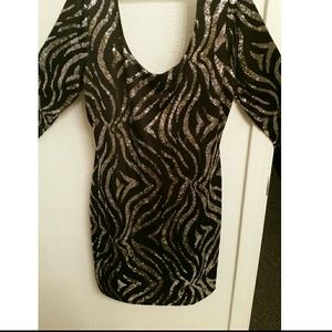 Zebra sequin dress