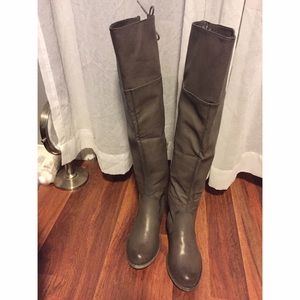 over the knee taupe/grey boots