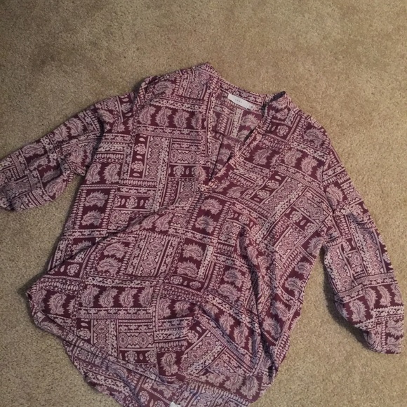 1/3 sleeve purple Nordstrom top