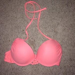 Salmon bathing suit top