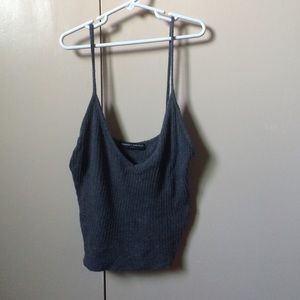 Grey "Brandy Melville" Crop