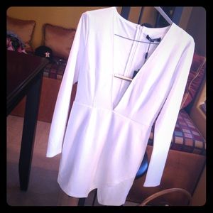 MISSGUIDED White Plunge Dress