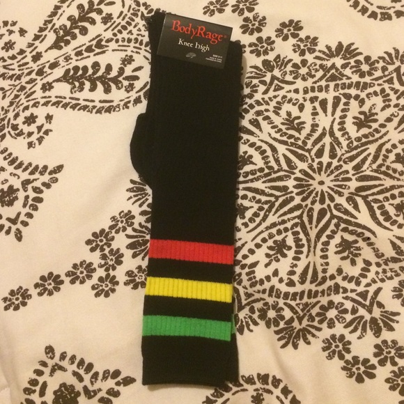 Rasta Knee High Socks