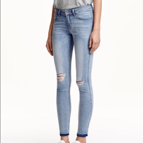 H&M ripped-knee skinny jeans
