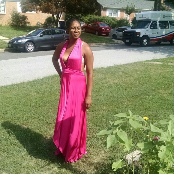 Magenta/hot pink elegant dress