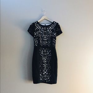 Anthropologie Maeve Lasercut Basalt Sheath Dress