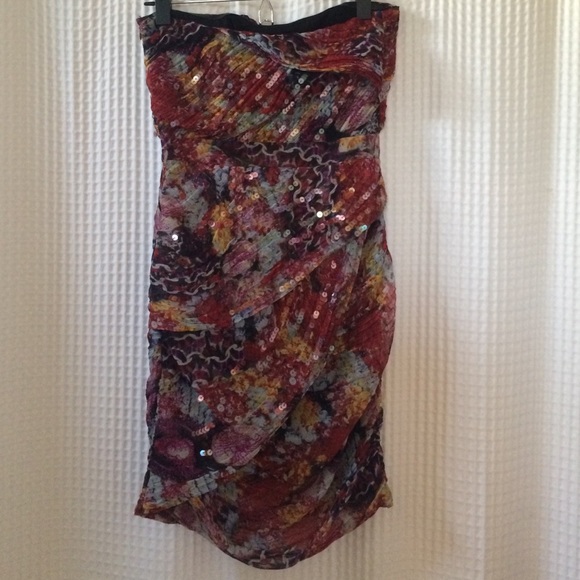 Diane von Furstenberg strapless sequenced dress - Picture 3 of 4
