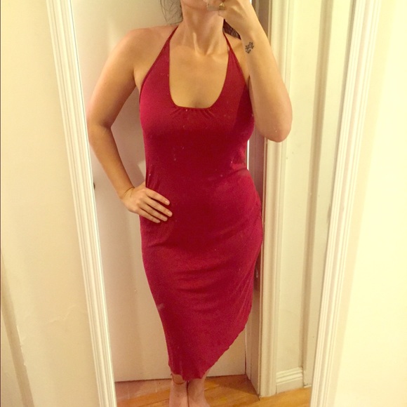 Red Halter Dress