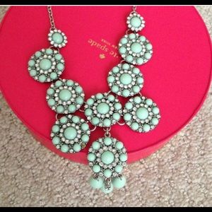 Mint round bauble statement necklace