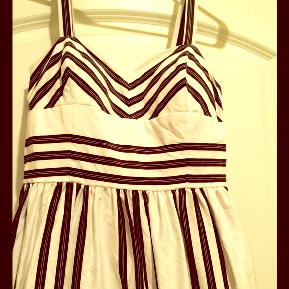 Black striped summer dress