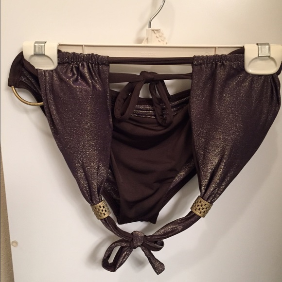 Brown and gold bikini
