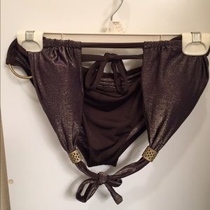 Brown and gold bikini