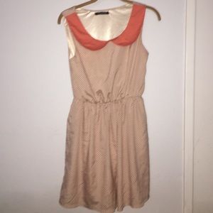 Polka dot collar dress