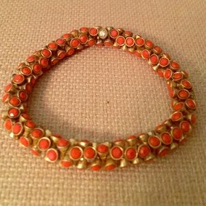 Stella and Dot vintage twist bracelet coral