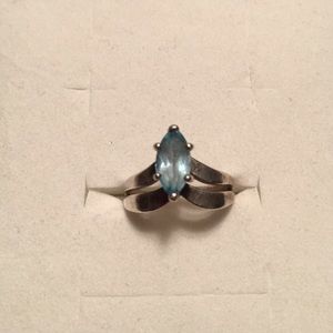 Blue topaz ring