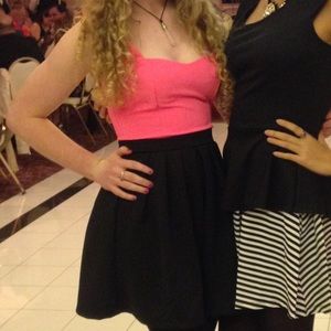 Pink and Black Dress