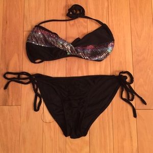 Wet seal Sparkle black bikini