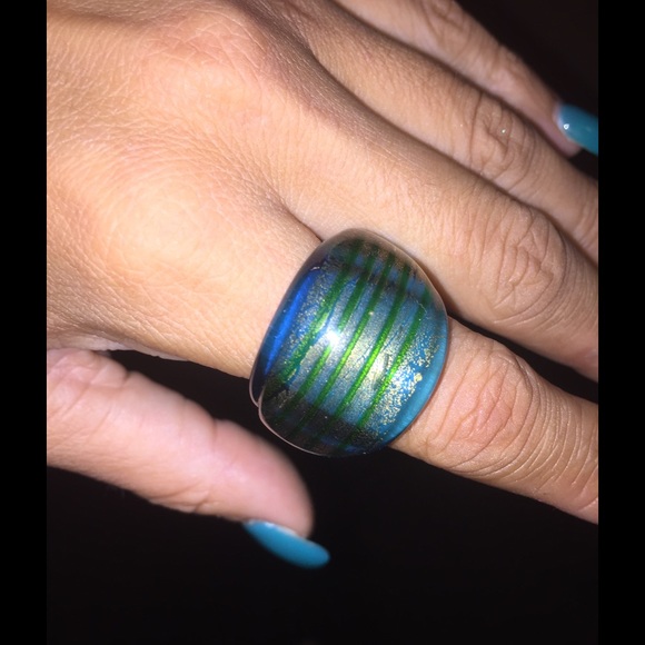🔵Glass ring