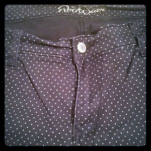 Super cute navy and polka dot stretch jean