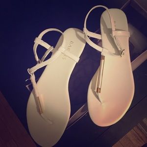 White sandals